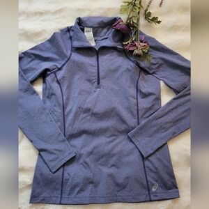 Asics Lavender Quarter-Zip Top